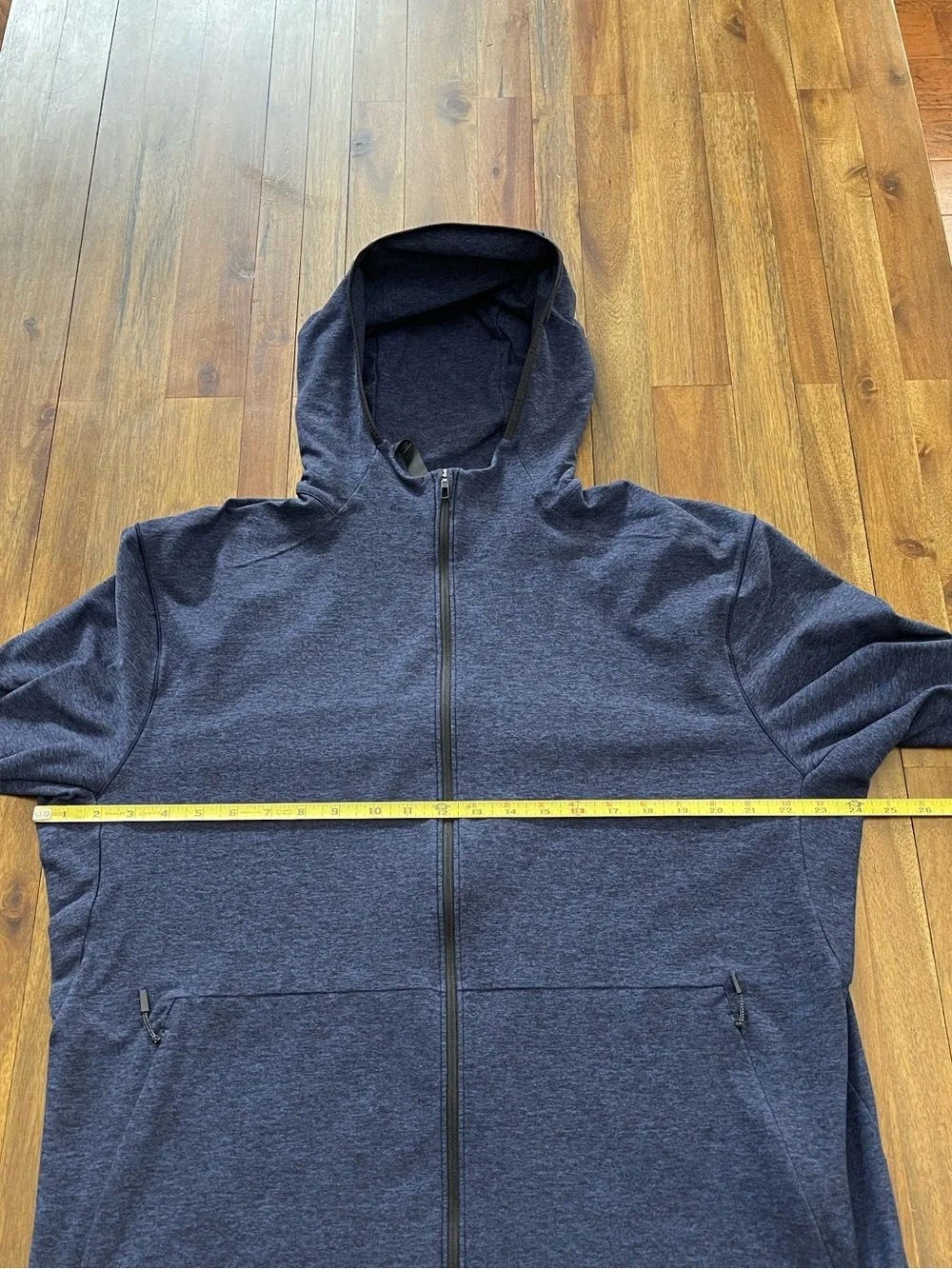 Lululemon Men's Navy Full-Zip Hooded Sweatshirt Size XXL